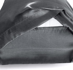 Federe per Cuscino in Raso Set 2 Pezzi - Grigio Scuro