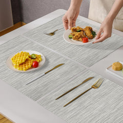 Tovagliette Americane Lavabili per Tavola - Grigio