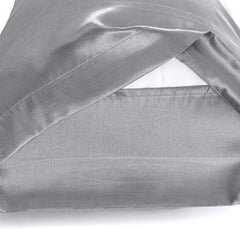 Federe per Cuscino in Raso Set 2 Pezzi - Argento