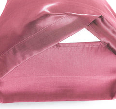 Federe per Cuscino in Raso Set 2 Pezzi - Rosa Scuro