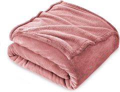 Coperta Plaid Morbida per Letto e Divano - Rosa Scuro / 130x160
