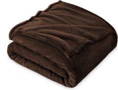 Coperta Plaid Morbida per Letto e Divano - Marrone / 160x210