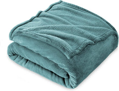 Coperta Plaid Morbida per Letto e Divano - Verde Acqua / 210x240