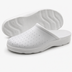 Ciabatte Sanitarie Anatomiche in Pelle - Bianco Uomo / 41 EU