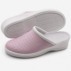 Ciabatte Sanitarie Anatomiche in Pelle - Rosa Donna / 40 EU