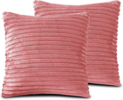 Fodera Cuscino Decorativa per Divano - Rosa / 55x55 cm