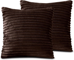 Fodera Cuscino Decorativa per Divano - Marrone Scuro / 55x55 cm