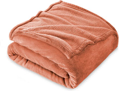 Coperta Plaid Morbida per Letto e Divano - Arancione / 160x210CM