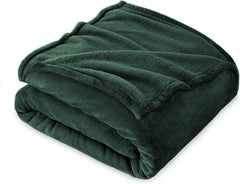 Coperta Plaid Morbida per Letto e Divano - Verde Scuro / 130x160CM