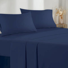 Completo Lenzuola in Microfibra Morbida - Blu / 90x190/200 cm