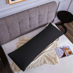 Federe per Cuscino in Microfibra Morbida - Nero / 50x135 cm