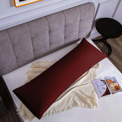 Federe per Cuscino in Microfibra Morbida - Bordeaux / 50x135 cm