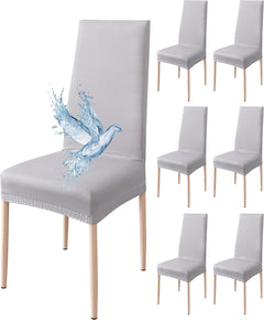 Coprisedia Impermeabile Elasticizzato - Grigio Chiaro / 6 pezzi