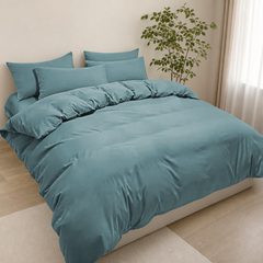 Set Copripiumino in Microfibra con Federa - Verde / 155x220 CM 1 Federa 50x80