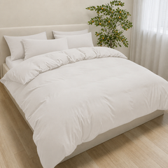 Set Copripiumino in Microfibra con Federa - Beige / 155x220 CM 1 Federa 50x80