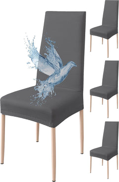 Coprisedia Impermeabile Elasticizzato - Grigio Scuro / 4 pezzi