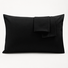 Federe per Cuscino in Cotone Premium - Nero / 45x135 cm