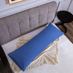 Federe per Cuscino in Cotone Premium - Blu / 45x150 cm