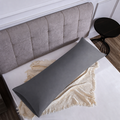 Federe per Cuscino in Cotone Premium - Grigio Scuro / 45x135 cm