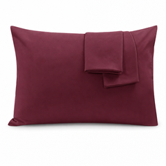 Federe per Cuscino in Cotone Premium - Bordeaux / 45x150 cm