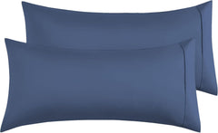 Federe per Cuscino in Microfibra Morbida - Blu / 50x90 cm