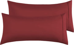 Federe per Cuscino in Microfibra Morbida - Bordeaux / 50x90 cm