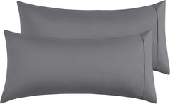 Federe per Cuscino in Microfibra Morbida - Grigio Scuro / 50x90 cm