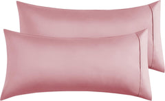 Federe per Cuscino in Microfibra Morbida - Rosa Scuro / 50x100 cm