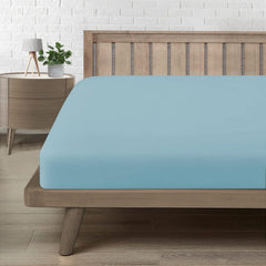 Lenzuolo Sotto con Angoli in Microfibra - Azzurro / 160x200 / 30