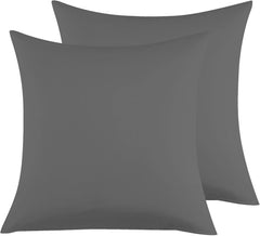 Federe per Cuscino in Microfibra Morbida - Grigio Scuro / 65x65 cm