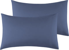 Federe per Cuscino in Microfibra Morbida - Blu / 40x70 cm