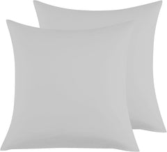 Federe per Cuscino in Microfibra Morbida - Grigio Chiaro / 80x80 cm