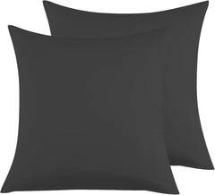 Federe per Cuscino in Microfibra Morbida - Nero / 80x80 cm