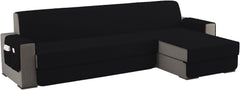 Copridivano Imbottito Antimacchia - Nero / 4 posti - L 300 cm