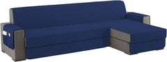 Copridivano Imbottito Antimacchia - Blu / 4 posti - L 300 cm