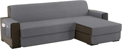 Copridivano Imbottito Antimacchia - Grigio Chiaro / 2 posti - L 200 cm