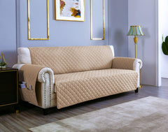 Copridivano Imbottito Antimacchia - Khaki / 3 posti