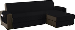 Copridivano Imbottito Antimacchia - Nero / 2 posti - L 200 cm