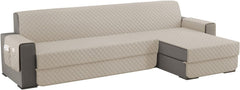 Copridivano Imbottito Antimacchia - Beige / 3 posti - L 250 cm