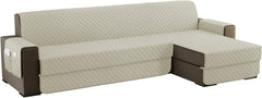 Copridivano Imbottito Antimacchia - Bianco Crema / 3 posti - L 250 cm