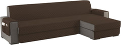 Copridivano Imbottito Antimacchia - Marrone / 3 posti - L 250 cm