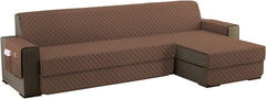 Copridivano Imbottito Antimacchia - Marrone Chiaro / 3 posti - L 250 cm