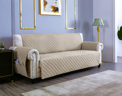 Copridivano Imbottito Antimacchia - Beige / 3 posti