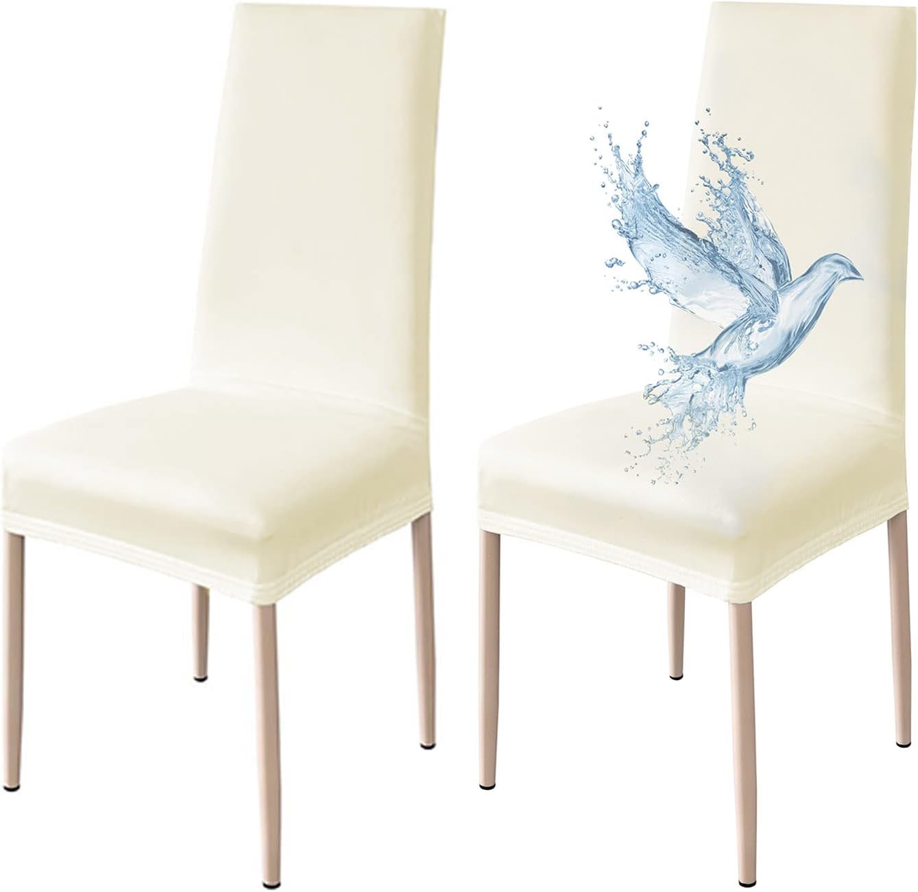 Coprisedia Impermeabile Elasticizzato - Bianco Crema / 2 pezzi