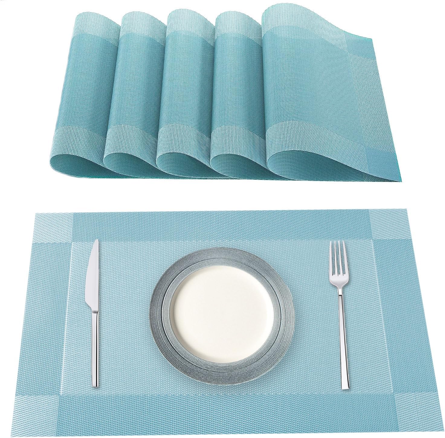 Tovagliette Americane Lavabili per Tavola - Azzurro