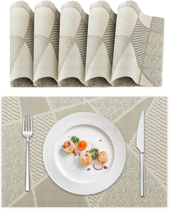 Tovagliette Americane Lavabili per Tavola - Beige