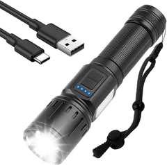 Torcia LED Ricaricabile Compatta - Nero