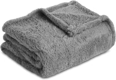 Coperta Plaid Morbida per Letto e Divano - Grigio Scuro / 130x150 cm