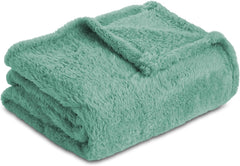 Coperta Plaid Morbida per Letto e Divano - Verde Acqua / 130x150 cm