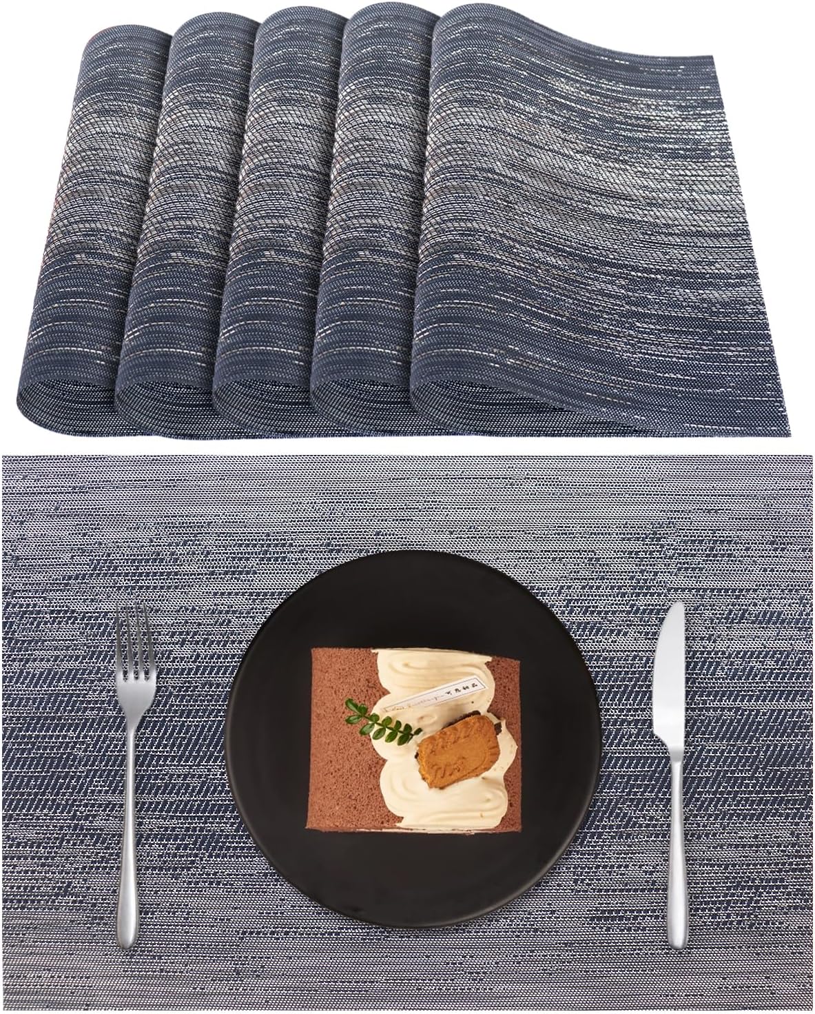 Tovagliette Americane Lavabili per Tavola - Blu Scuro